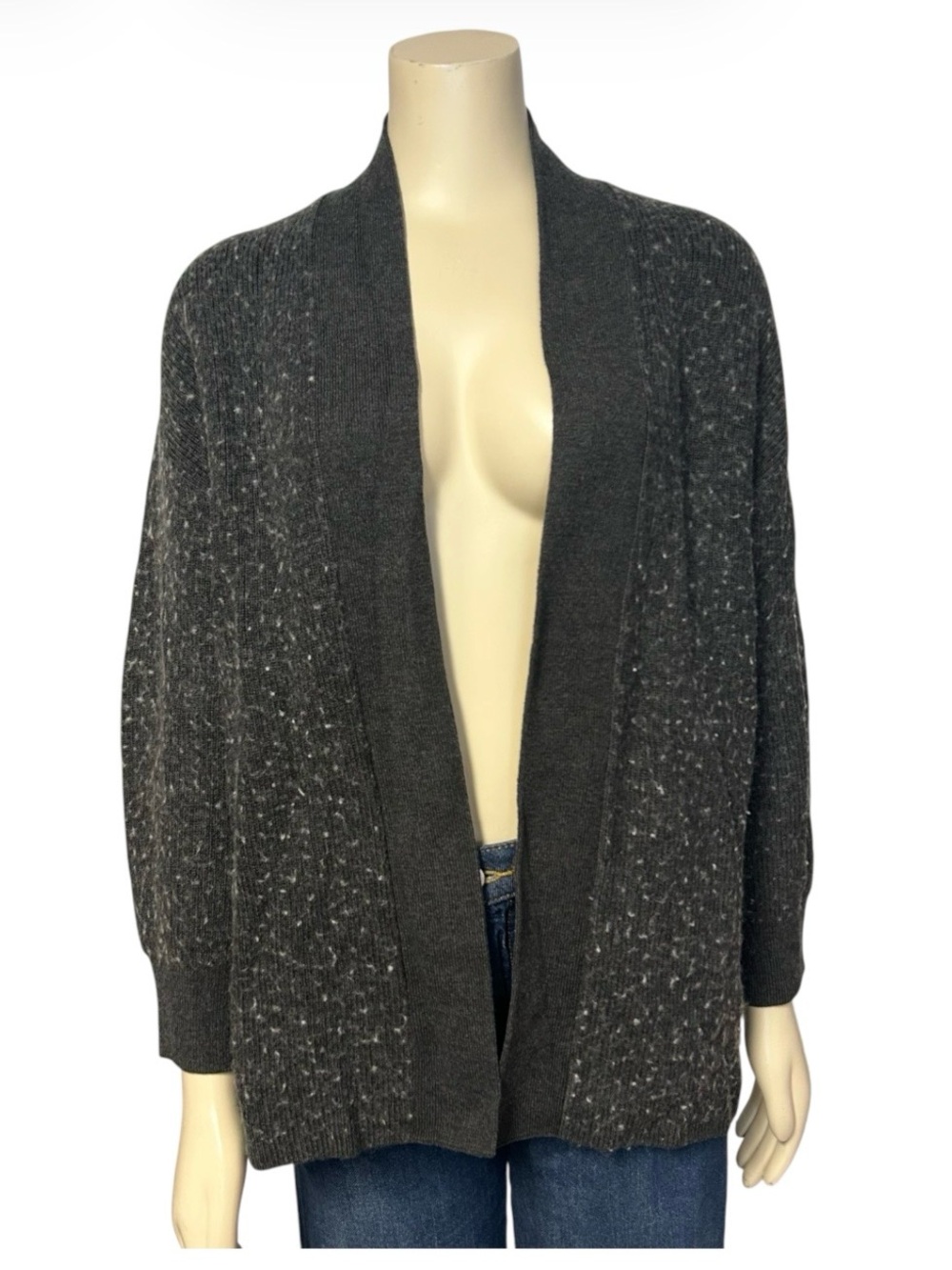 Lululemon Wool Blend Cardigan Gray Womens Size 4 Speckled Pockets